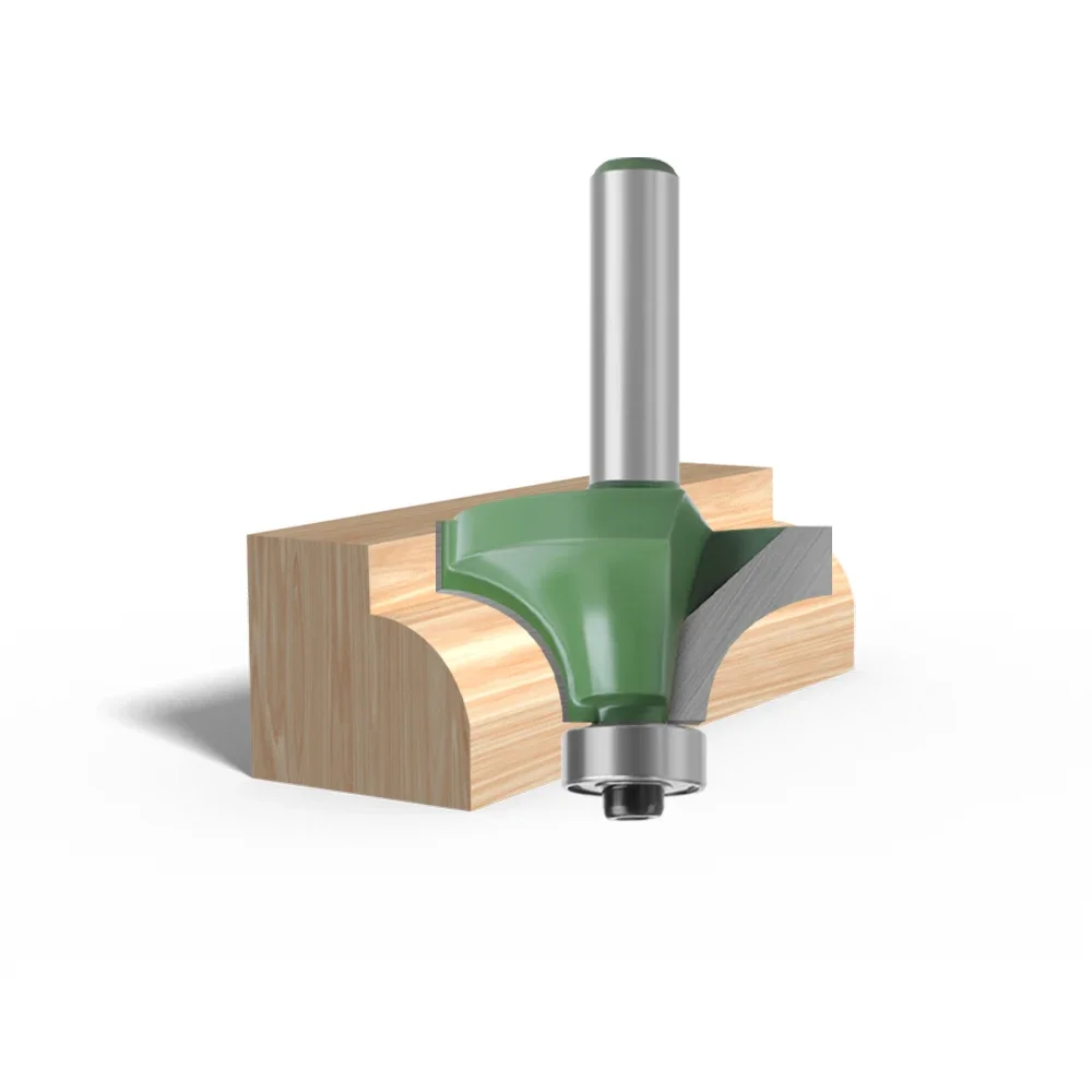 URWOF-Fresadora De Carboneto De Tungstênio, 8mm De Canto Redondo Sobre Router Bit Com Rolamento Para Madeira, Ferramenta De Madeira, MC02022, 1Pc