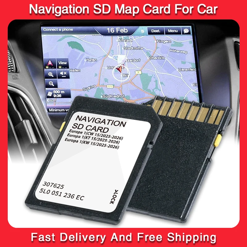 

for Skoda GPS Accessories 32GB MIB2 Europe Map Navigation SD Card 5L0051236EC 2025-2026 A1 Discover Media Sat Nav Fast Delivery