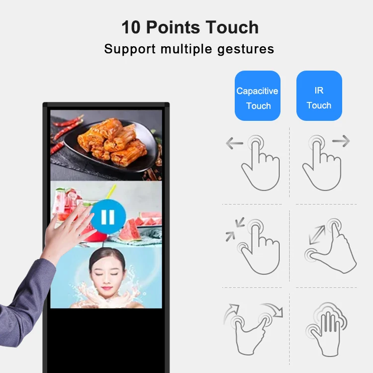 Hot Sale 49 Inch LCD Media Player As Floor Standing Advertisement Display Board for Effective Indoor Advertising