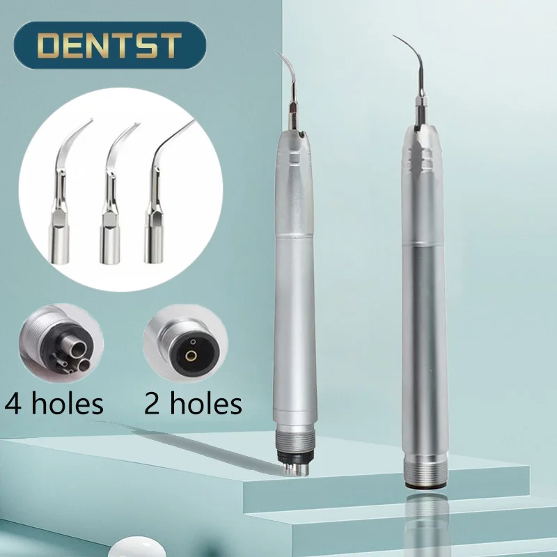 

Dentistry Hot Sale Dental Ultrasonic Air Scaler Handpiece Sonic Perio Scaling With 3 Tips 2 / 4 Hole Dentist Tooth Irrigator