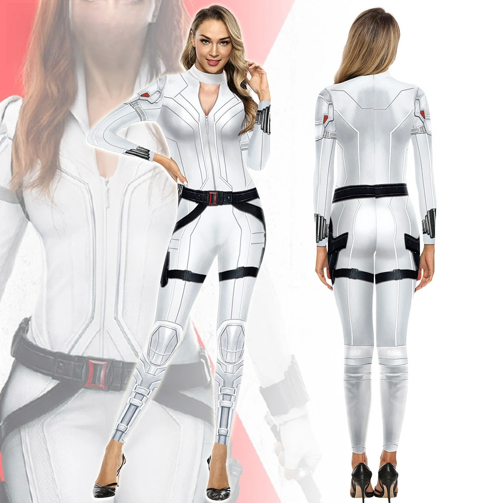 

Movie Black Widow Cosplay Jumpsuit 3D Print Zentai Suit Halloween Holiday Party Bodysuit Catsuit Adults Women Outfit