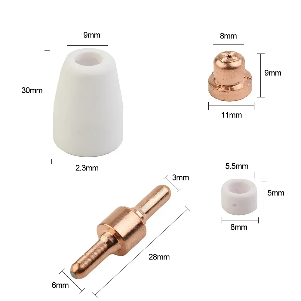 Maximize Your For Plasma Cutting Efficiency With 20pc Consumables For For Plasma Cutter CUT40/50 PT 31 Tips & Electrodes