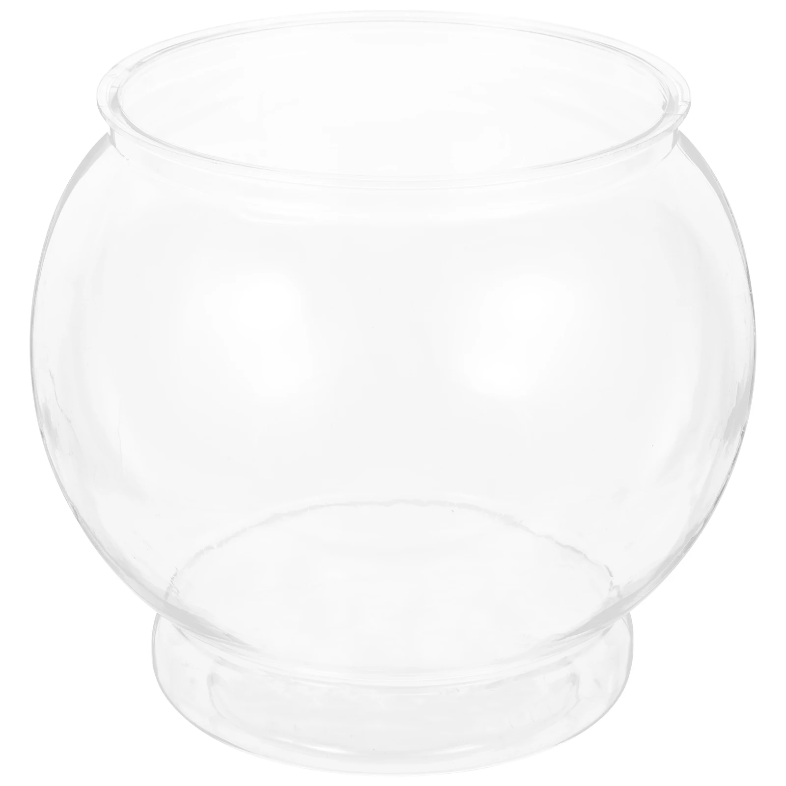 

Decorate Desktop Landscape Fish Tank Office Clear Gold Bowl The Pet Round Small Portable