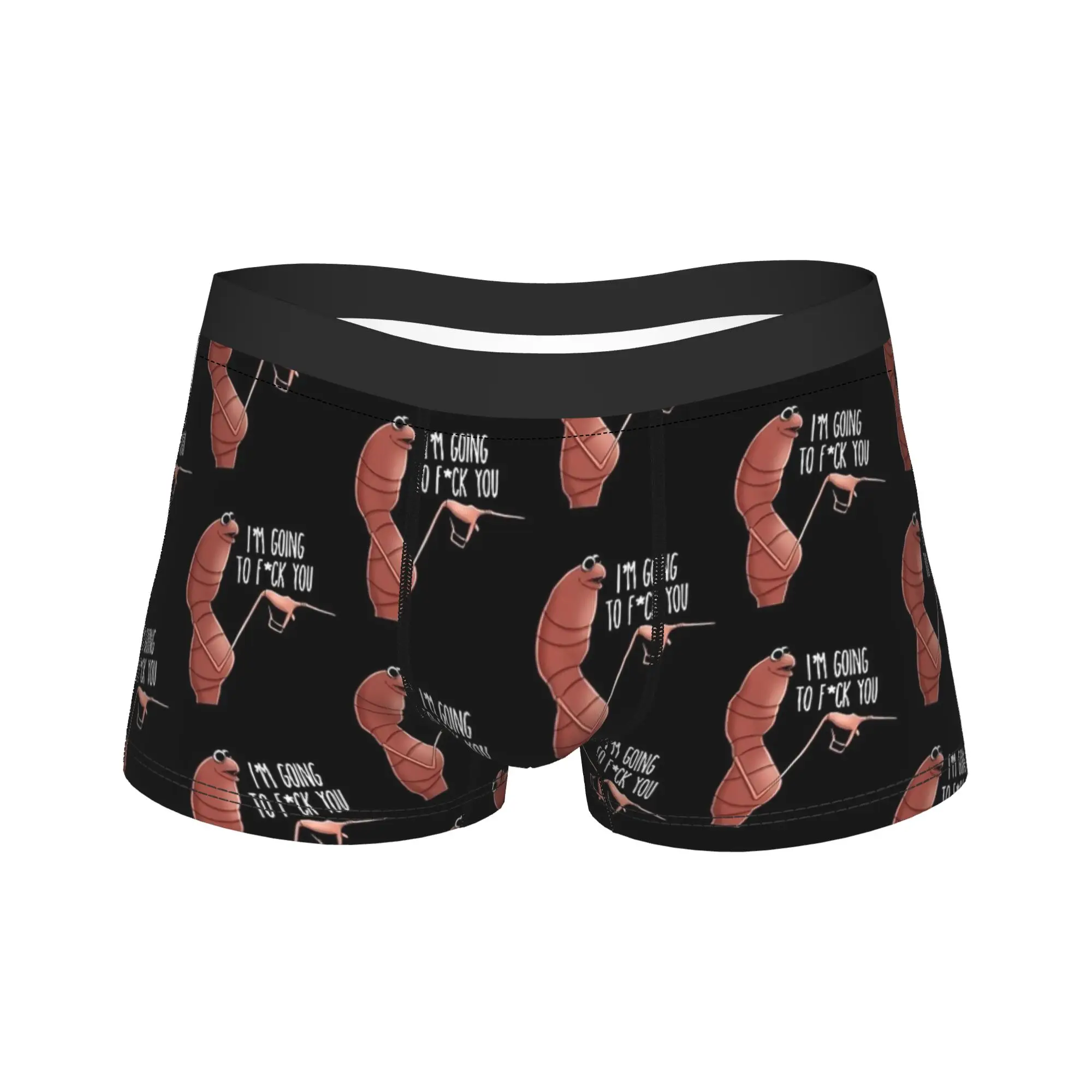 

Marcus The Worm I'm Going To You Funny Meme Underwear Men's Underpants Printed Novelty Trunk Trenky Shorts Briefs Large Size