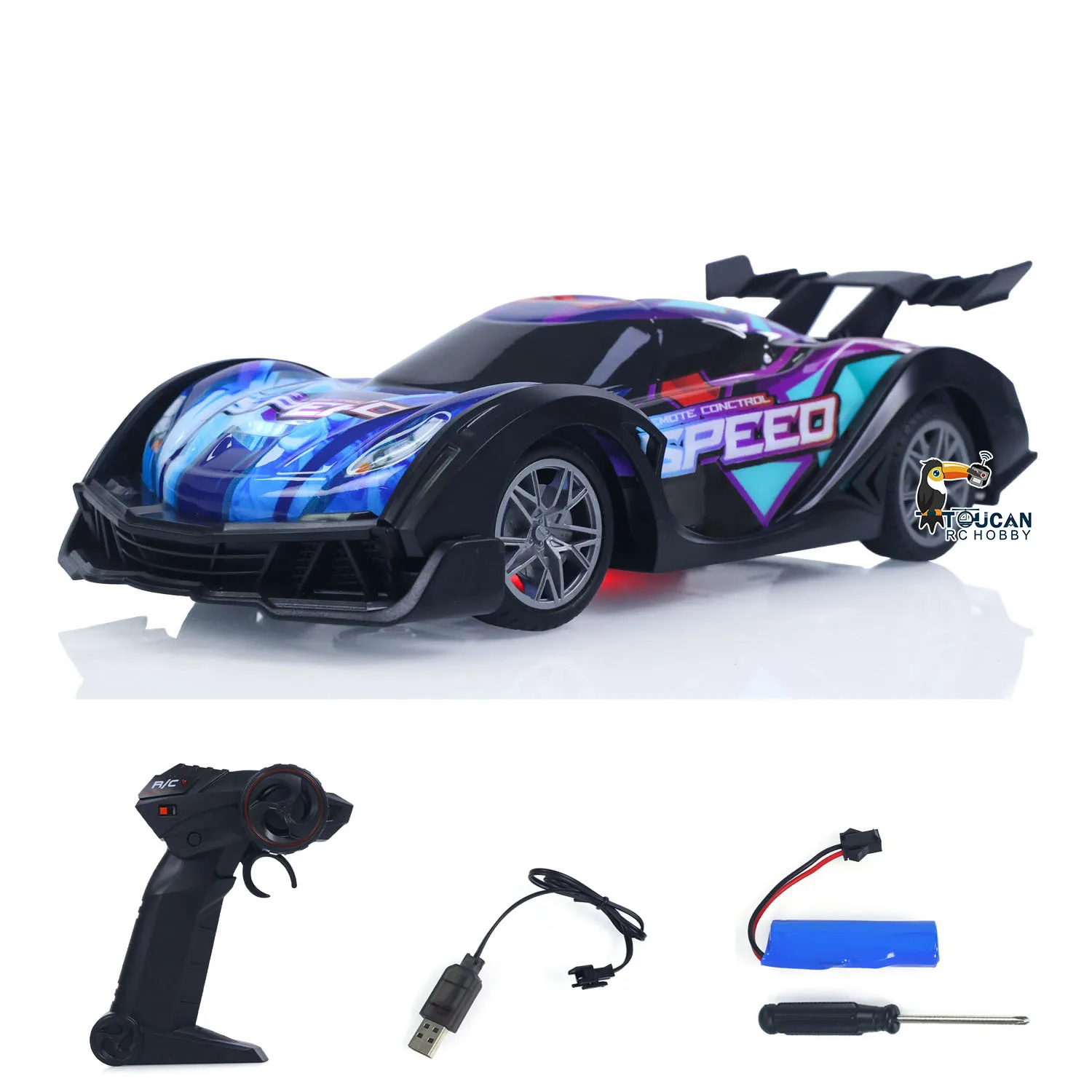 

Plastic 1：18 RC Drift Vehicle Q170 2.4GHz RWD Wireless Remote Control Electric Racing Car Model Lamps Ready to Go Hobby Toys