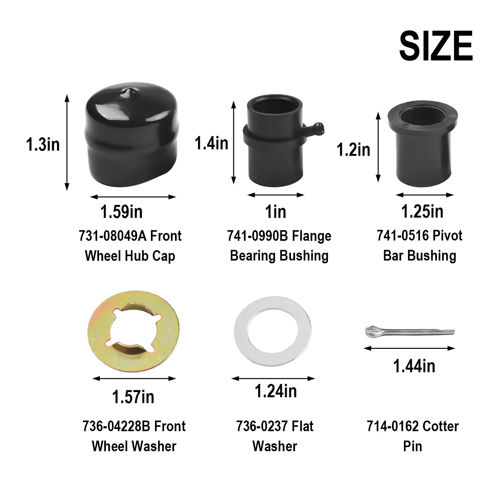 Smooth Wheel Rotation with our Front Wheel Bearing Rebuild Kit Compatible with For Cadet Replace 7410990B Smooth