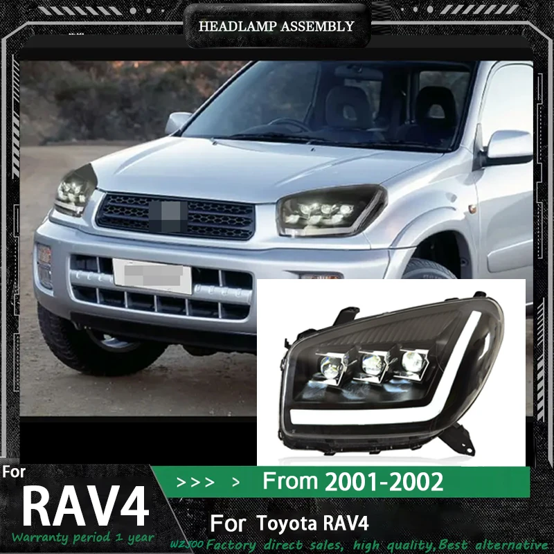

Car Lights For Toyota RAV4 Headlights 2001-2004 Upgrade LED Projetor Headlamp Daytime Running Light Automotive Accessories