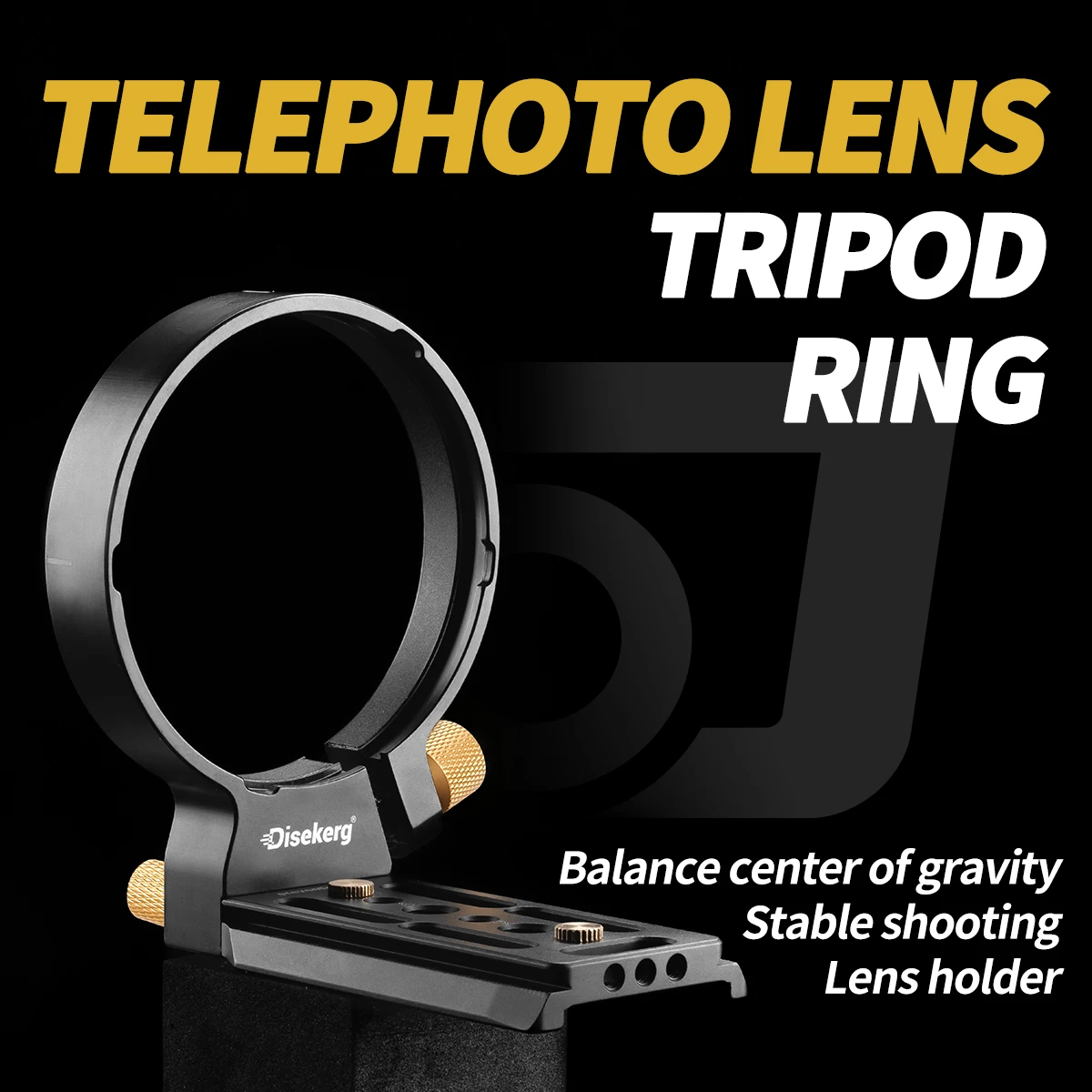 Disekerg TY83M Tripod Collar Adjustable Lock‑Grip for Sigma 100‑400 105mm F1.4 DG HSM ART Arca‑Swiss Manfrotto Compatible