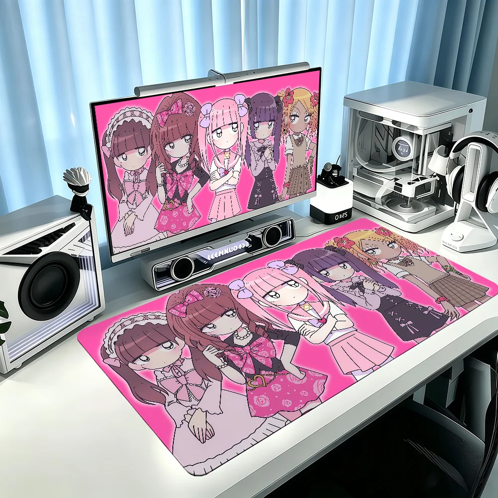 Yami Kawaii Menhera-chan Cute Mouse Pad Large Non-slip Lockedge Desktop Computer Desk Mat Keyboard MousePad Office Gamer Student