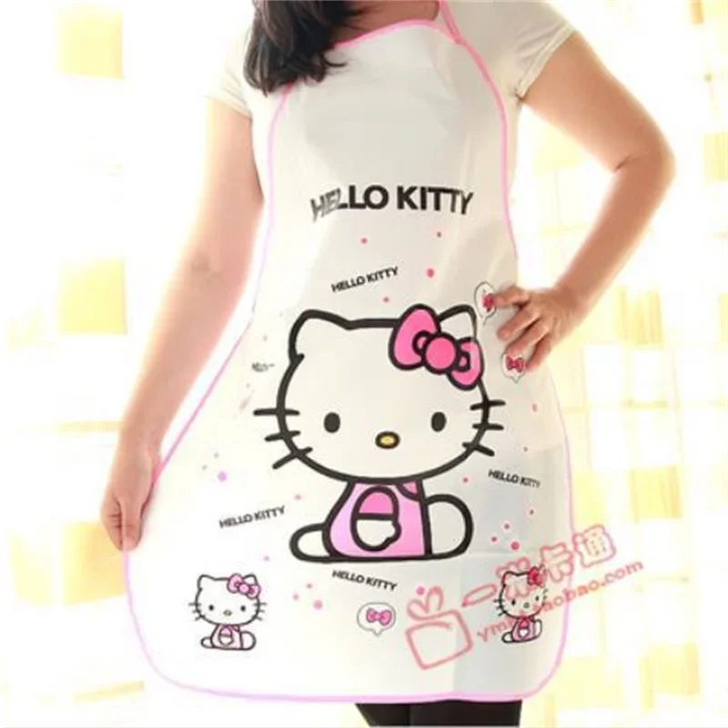 Sanrio Apron Hello Kitty Korean Fashion Kitchen Cute Waterproof Ladies Cartoon Simple Housework Cleaning Household