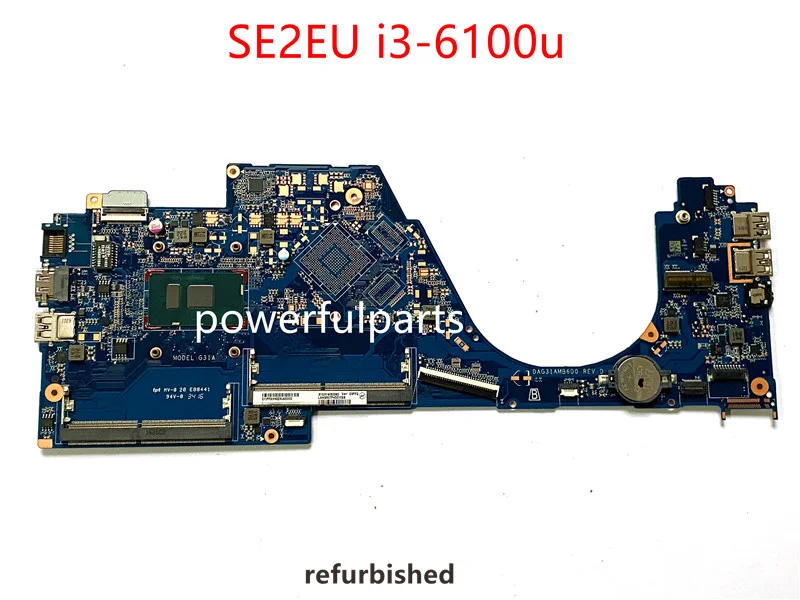 Working Good Laptop Motherboard For HP 14-AL DAG31AMB6D0 Mainboard With SR2EU i3-6100u Cpu On-Board