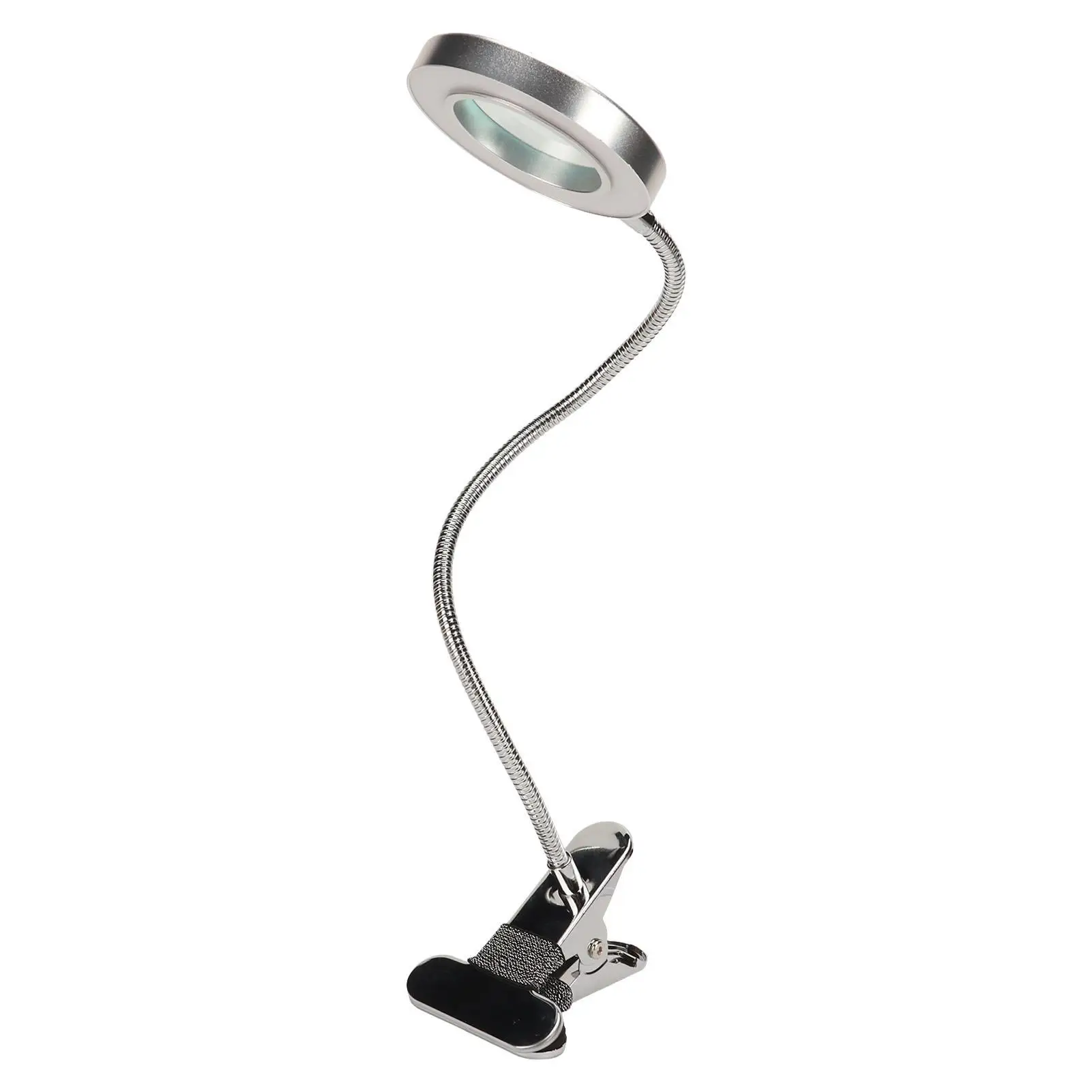 3-Color Magnifying Desk Lamp with Flexible Gooseneck, 500LX LED, Dimmable Eye Protection & Clamp for Eyelash Application