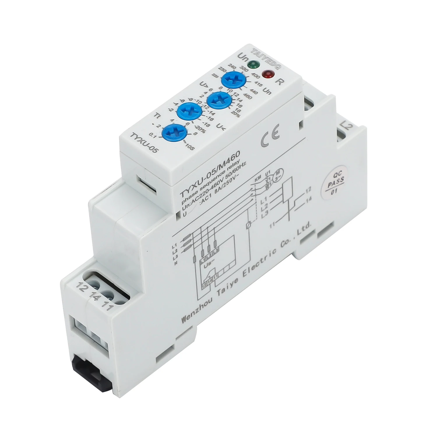 AC220V-460V TYXU-05 Voltage Protection Relay With Phase Sequence Phase Failure Asymmetry Delay Time Function