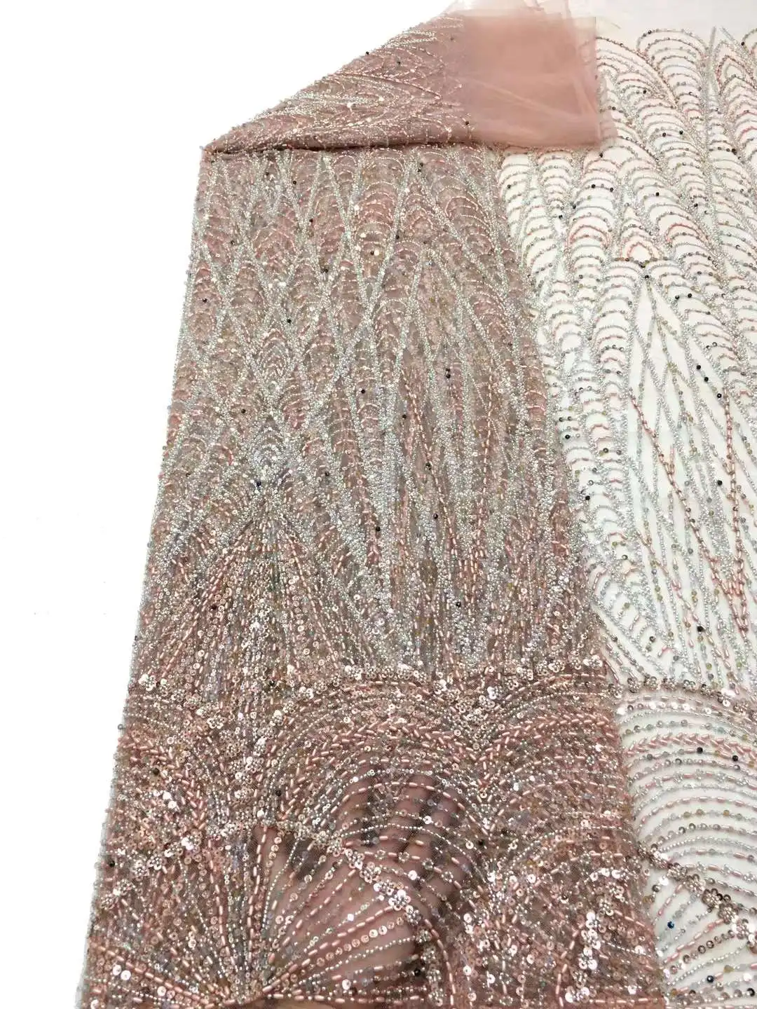 New,Heavy,Beaded Lace, Pearls Embroidery With Stones French tulle net, African Beads Fabric Lace, Party dresses .Weddings