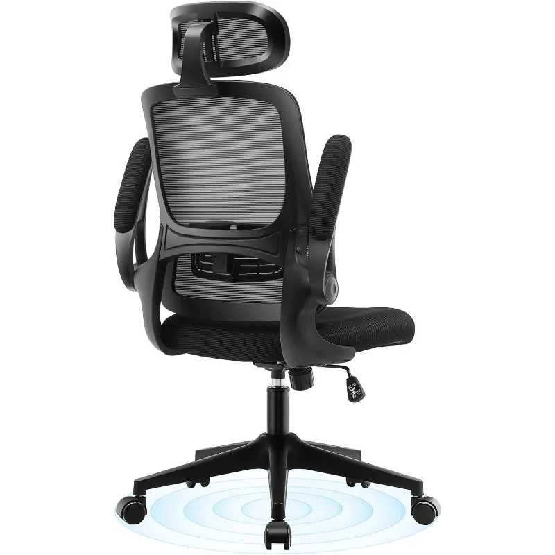 

Ergonomic Mesh Office Chair High Back Computer Desk Chairs with 2D Flip-up Arms, Headrest