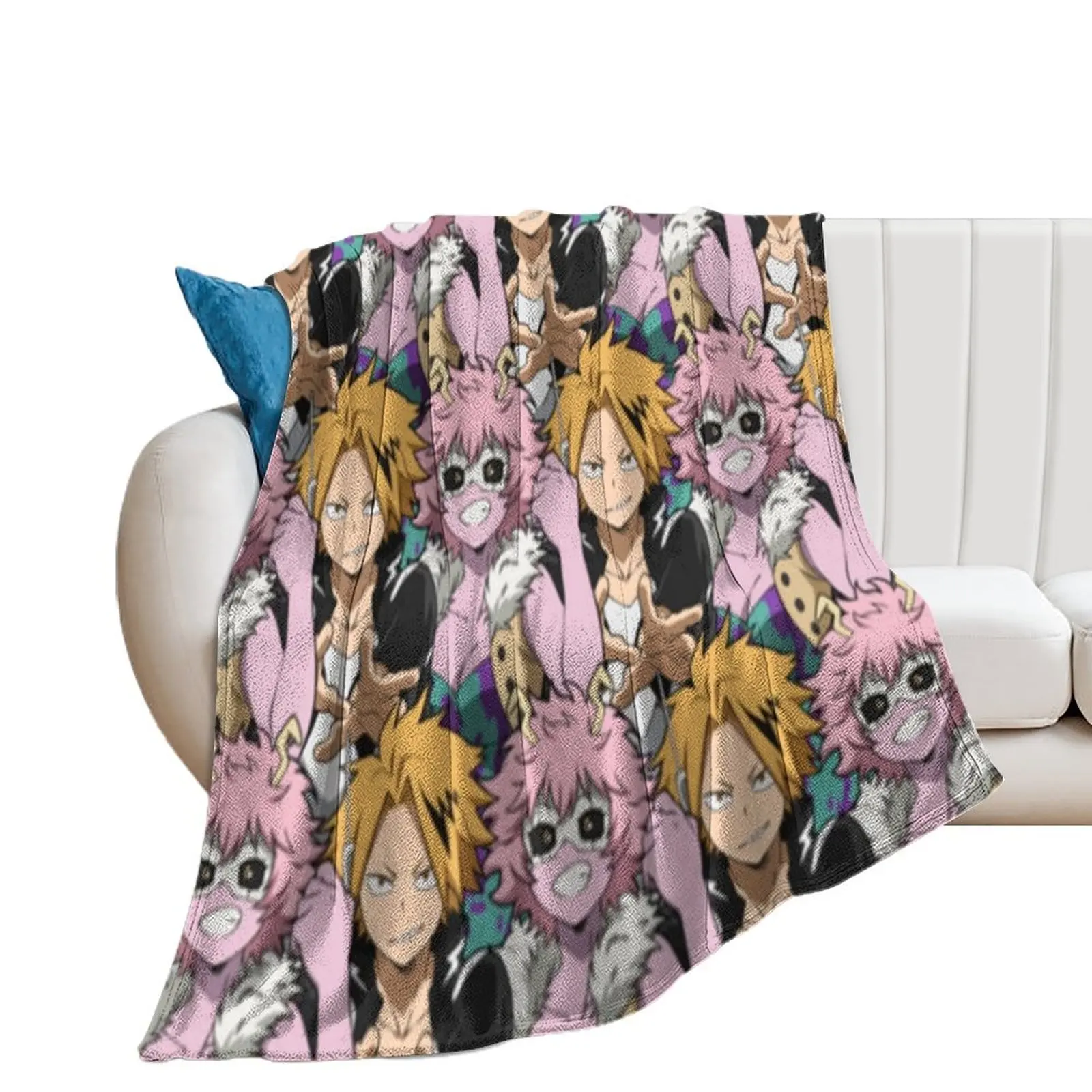 Mina Ashido/Denki Kaminari Throw Blanket Custom Sofa Quilt Blankets