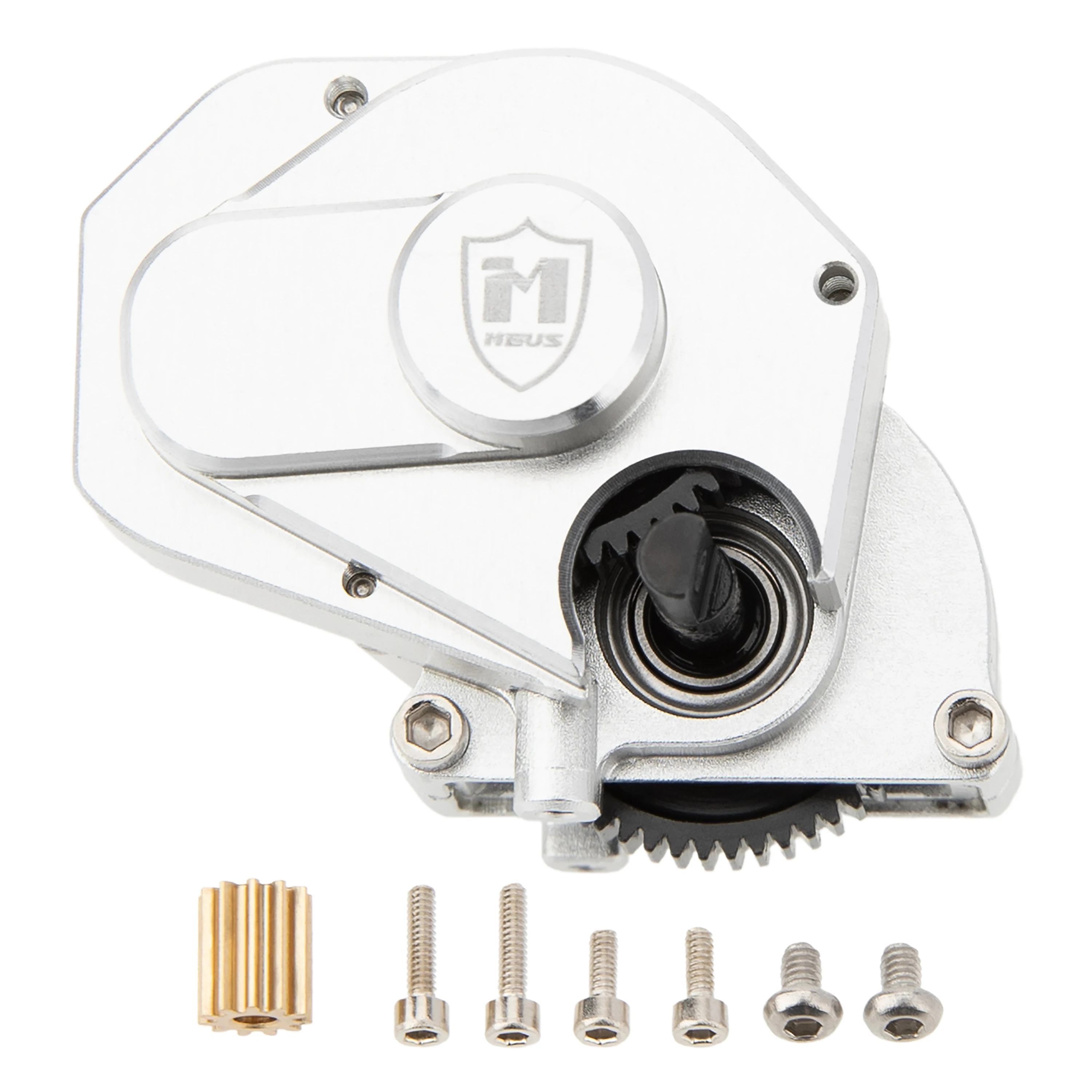 MEUS Racing SCX24 Brushed Transmission Aluminum Complete Gearbox for 1/24 SCX24 AX24 RC Crawlers