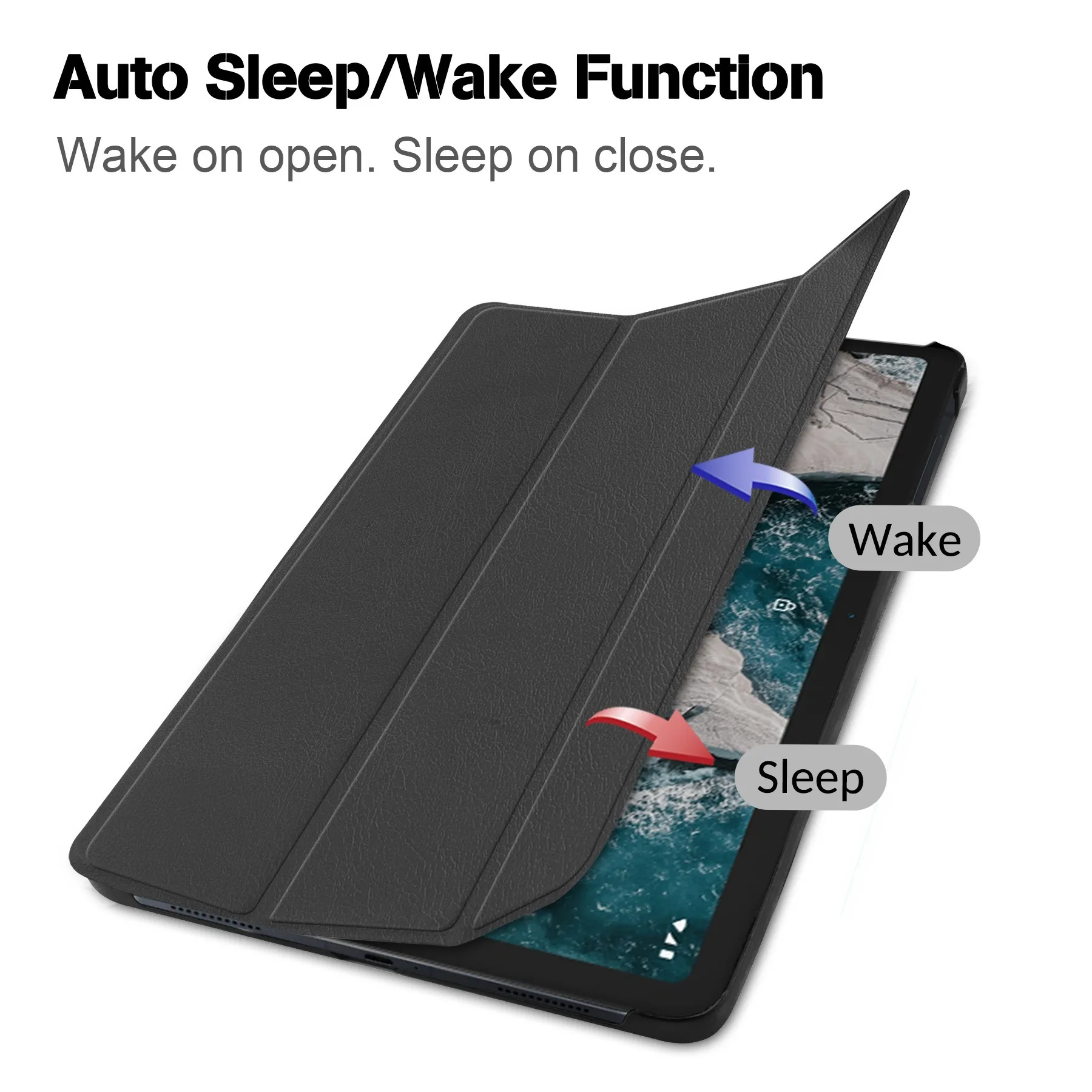 

Suitable for 2021 Nokia T20 10.4-inch tablet protective case with three fold ultra-thin shell