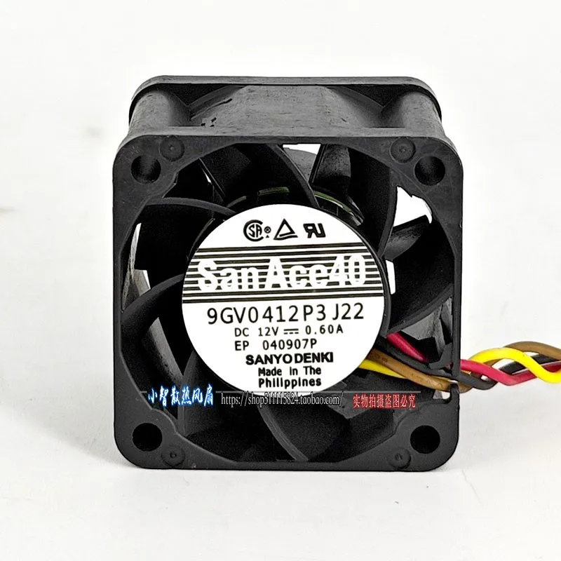 ORIGINAL 9GV0412P3J22 12V 0.60A 4028 40*40*28mm KIPAS PENDINGIN RADIATOR BARU