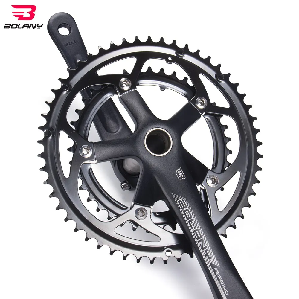 Bolany Road Bike Crankset 130BCD Cranckset Chainring 170MM Hollow Integrated Crank 53-39T Road Bicycle Accessories