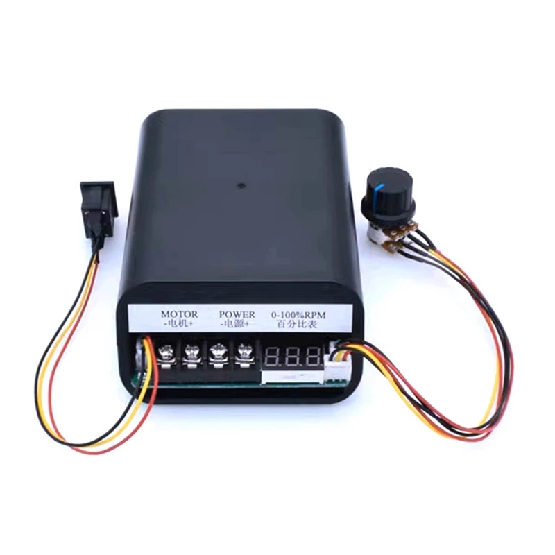 DC 10-55V 60A PWM Motor Speed Controller 0-100% RPM LED Digital Adjustable CW CCW Forward Reverse Motor Control Switch Plastic