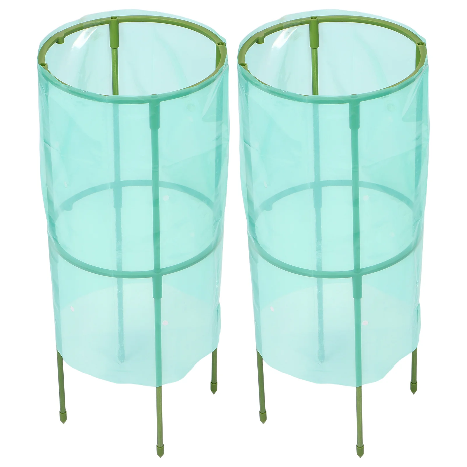 

2Pcs Plant Protection Covers Winter Frost Freeze Protection Insulated Transparent Plastic Film Vegetable Raised Bed Greenhouse