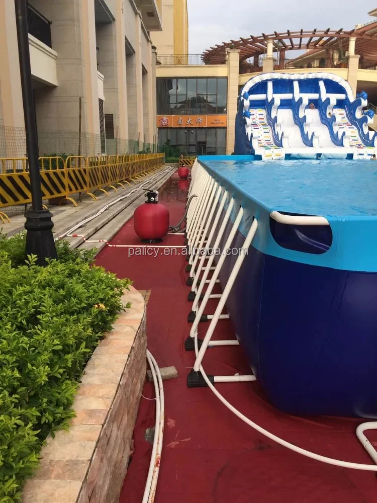 rectangular metal frame pool Above Ground Swimming Pool outdoor metal swimming pool