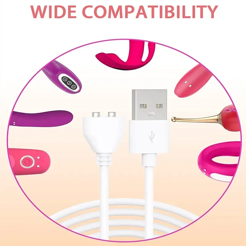 USB Magnetic Charging Cable Replacement Charger Cord for Wand Massager Rechargeable Toys 8MM/10MM