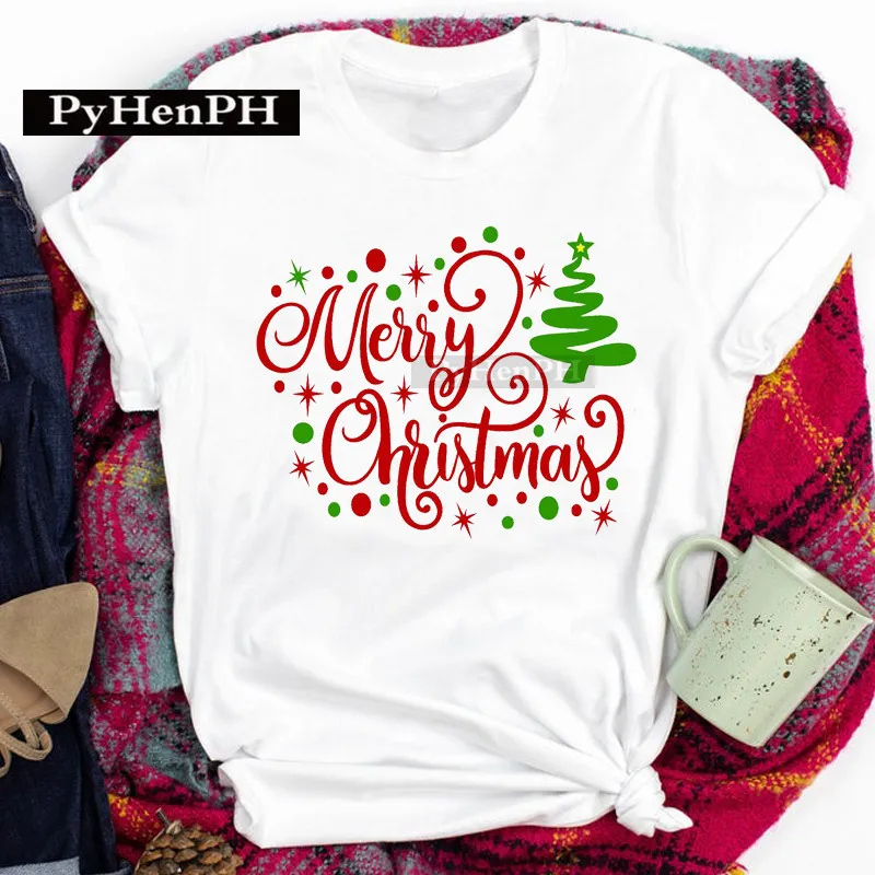 Cute Christmas Moose T-shirt Short Sleeve Top with Children's Christmas T-shirt  Kids Clothes