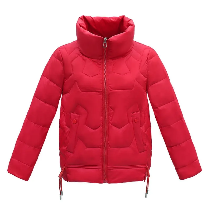 2023 Frauen weiß Enten Daunen jacke Wintermantel weibliche kurze kleine Duft Parkas warme Slim Fit Outwear frivolen Mantel