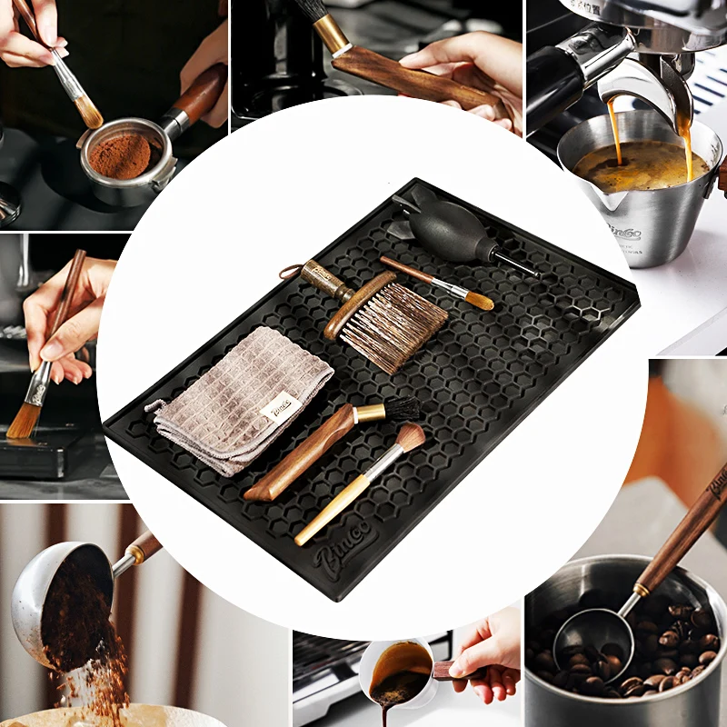 

Coffee Grinder Cleaning Brush Dusting Espresso Brush Air Blaster Accessories for Home Barista Kitchen Tool Wood Handle Natural