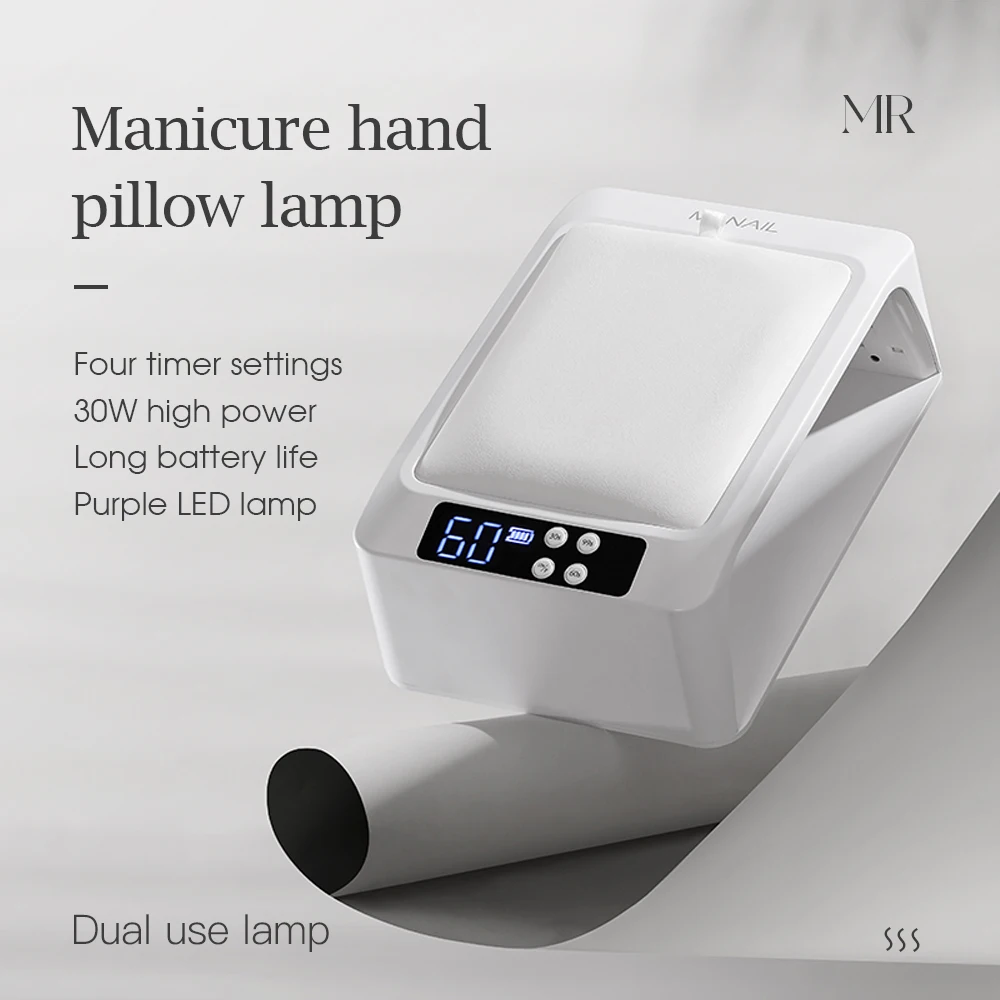 Special Two-Hands UV LED Nail Lamp with Hand Pillow Power Storage Nail Polish Glue Baking Tool Phototherapy Machine