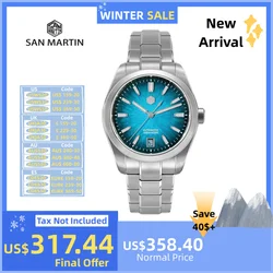 Relojes San Martin 36/39/42mm JianZhan para hombre GADA Miyota 9015 reloj de pulsera automático BGW-X1 natación Relojes impermeables SN0144GS/X/L