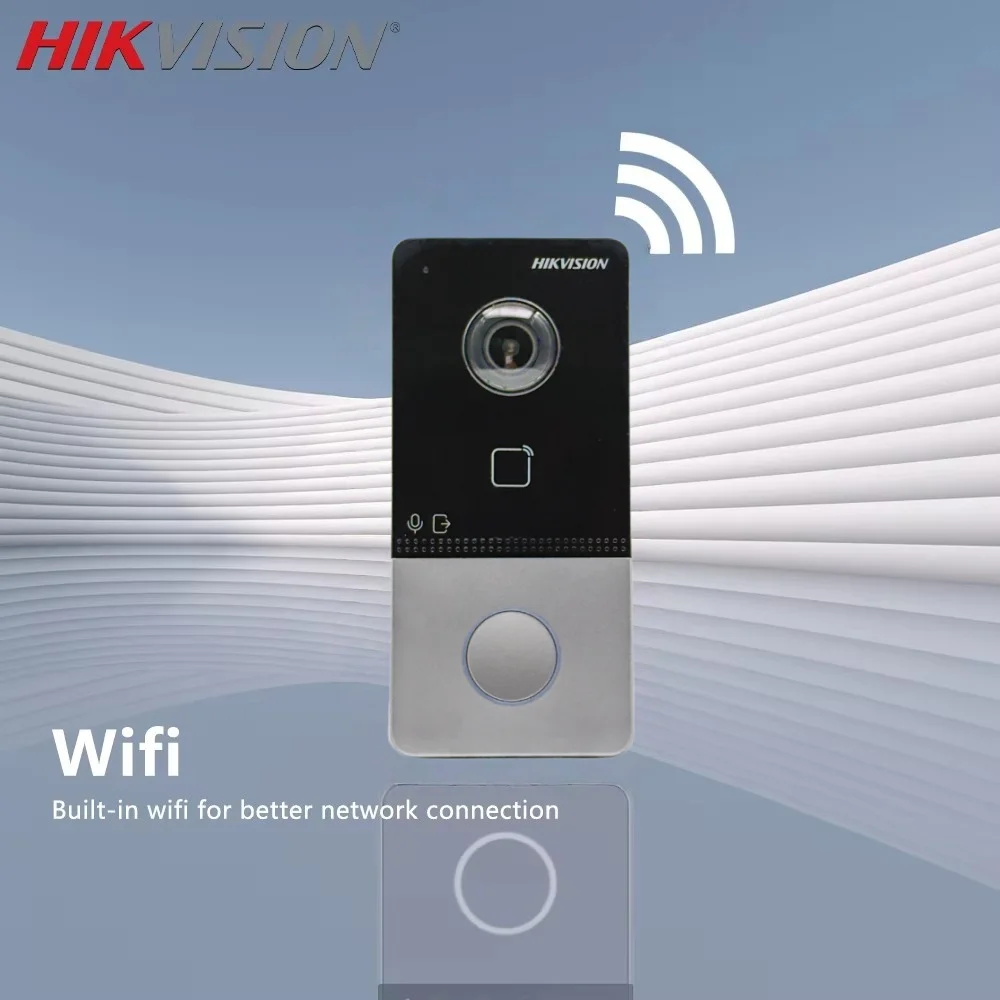 Hikvision DS-KV6113-WPE1(C) 2MP Microfono incorporato e supporto per altoparlante integrato Wifi POE PI65 Campanello smart home