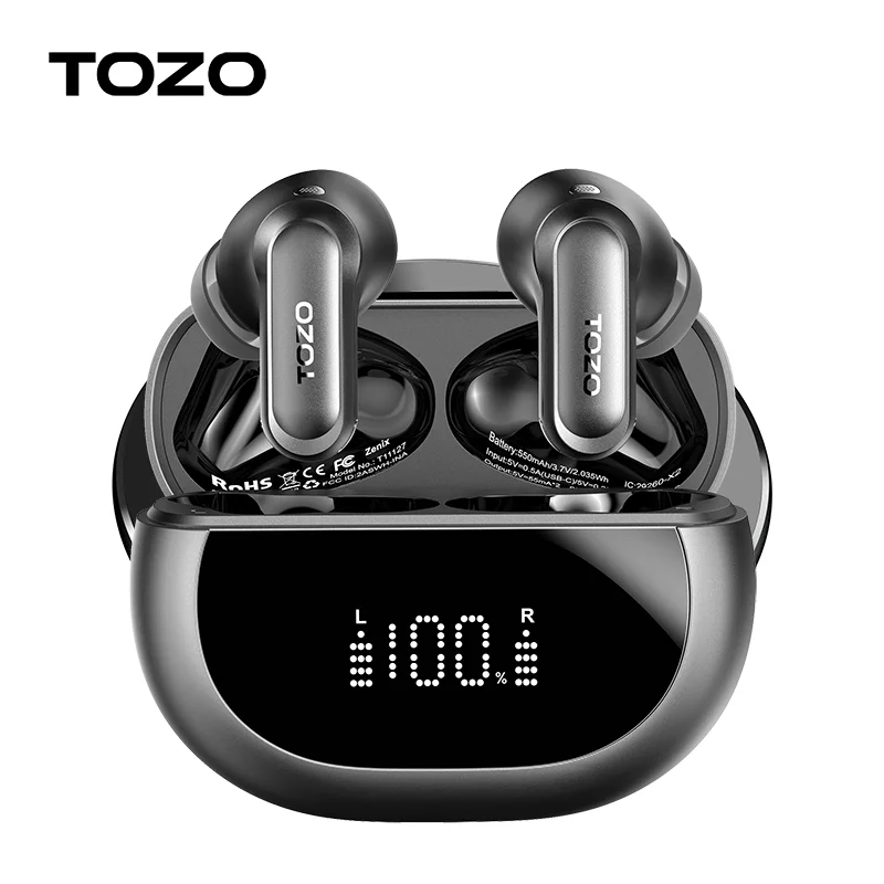 Tozo nc20 esportes fones de ouvido ldac hi-res sem fio bluetooth ai tradutor display led cancelamento de ruído para iphone android