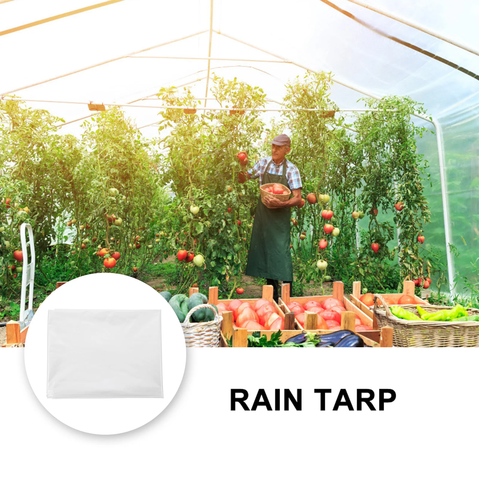 

Weatherproof PE Film Tarp Cover Strong Toughness High Transmittance Plant Protection Outdoor Use Vegetable Garden Arch Shed