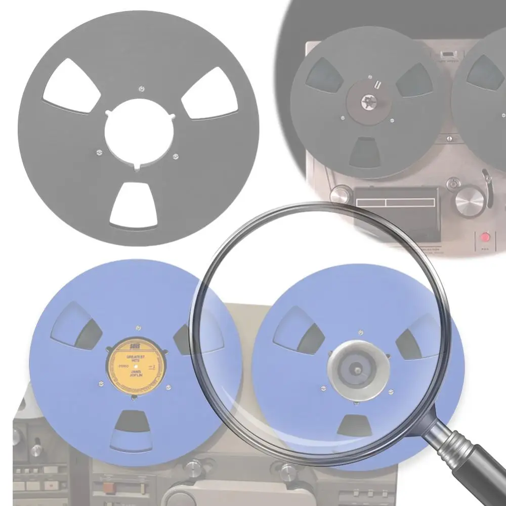 

1/4 10.5 Inch Blank Tape Reel Aluminum Alloy Empty Tape Reel for Reel To Reel Tape Recorder Replacement Opening Machine Part