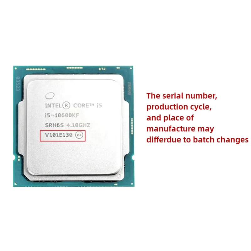 Intel Core CPU i5 10600KF LGA 1200 Processor 4.1GHz Six-Core Twelve-Thread