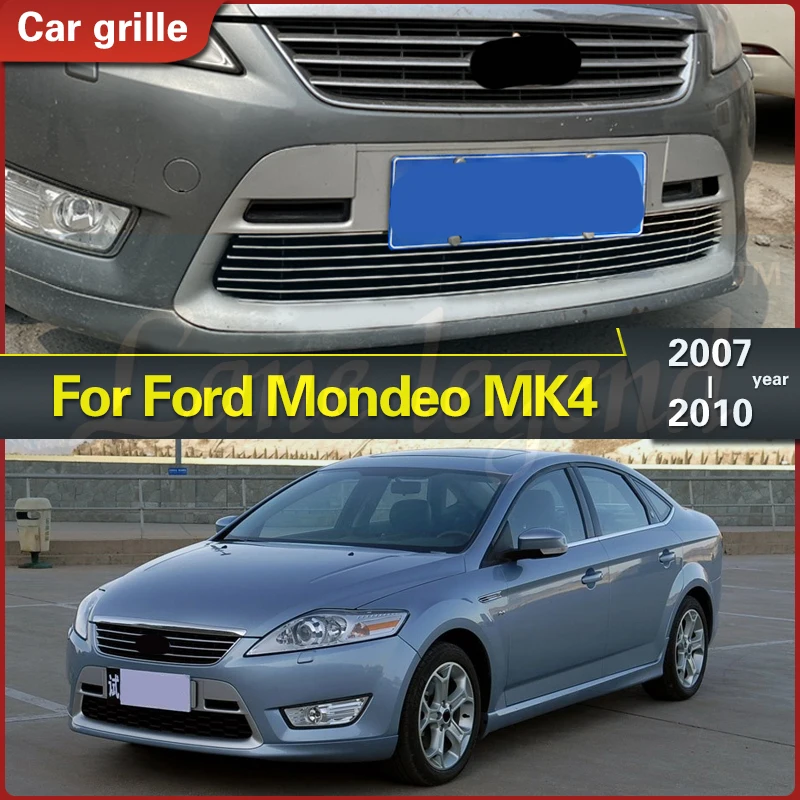 For Ford Mondeo MK4 2007 2008 2009 2010 Auto Radiator Centre Bumper Grille Panel Cover Car Grill Panel Trim Car Styling Grills