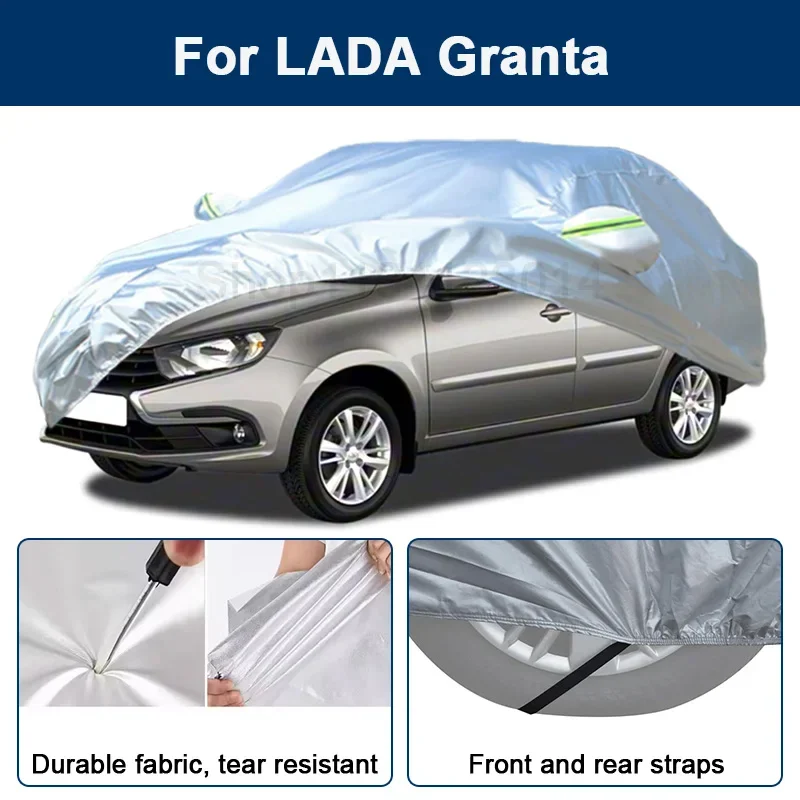 

Outdoor Full Car Cover For LADA Granta with Reflective Strips Waterproof Snowproof Dustproof UV Protection Auto Accessories