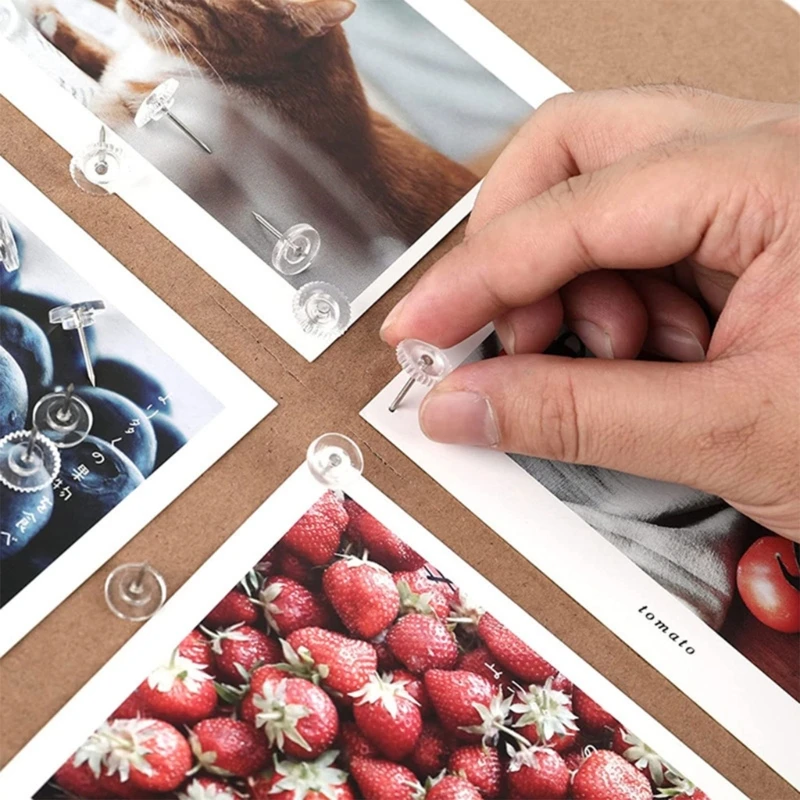 50/100/150pcs Transparent Push Pins Thumb Tacks Thumbtack Map Cork Board Pushpins Drawing Photo Wall Studs School Supplies