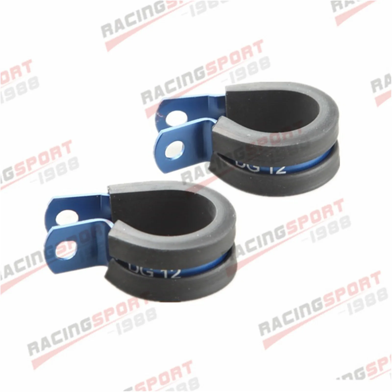 2 Stück Aluminium-Gummi-gepolsterte Klemme, Vakuum-Schlauch-P-Klemmen, ID-Größe 4,8 mm/9,5 mm/12,7 mm/15,9 mm/19,1 mm