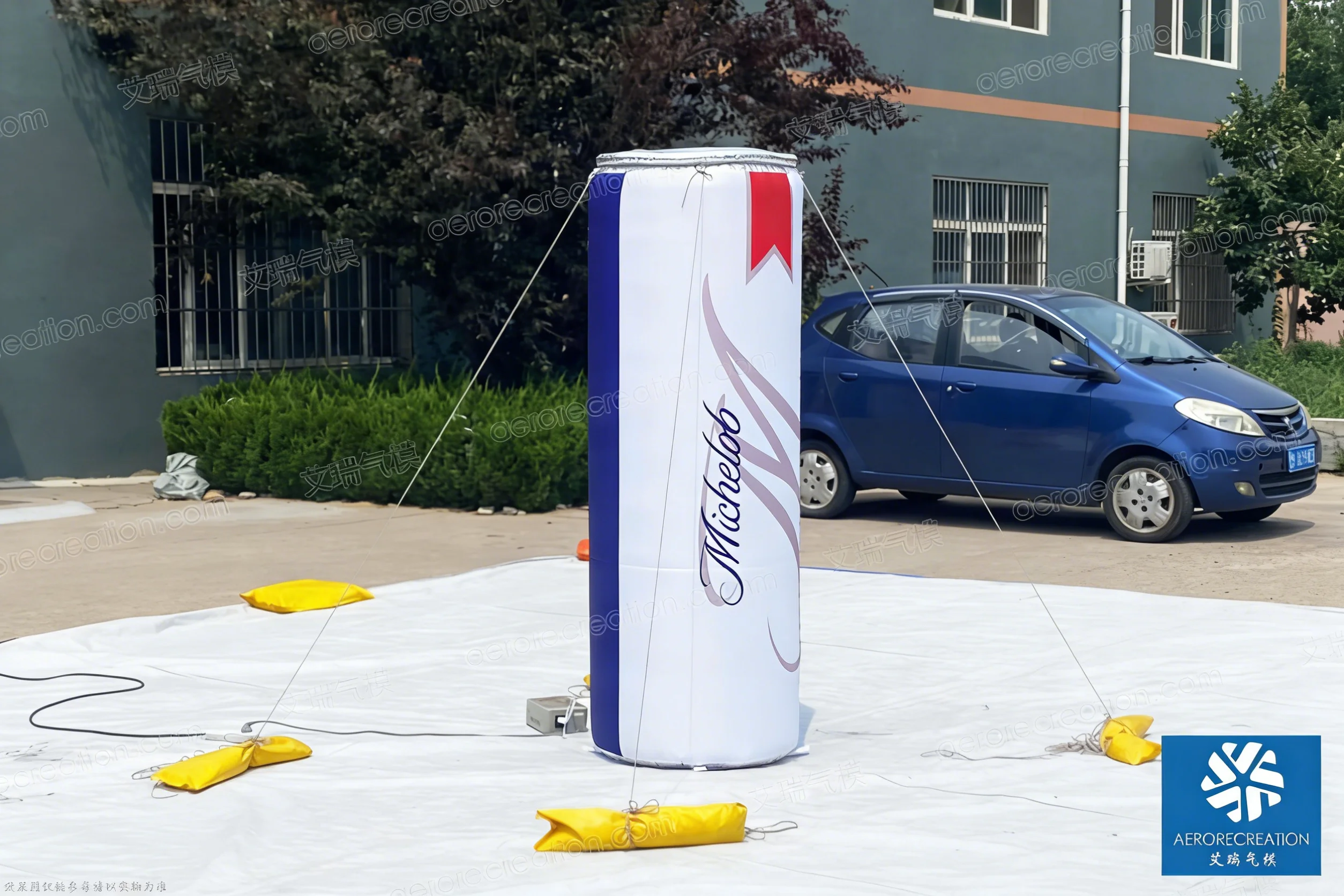 2m Branded Outdoor Inflatable Advertising Beer Can Blow up Bottle Customized Giant Airtight Inflatable Can