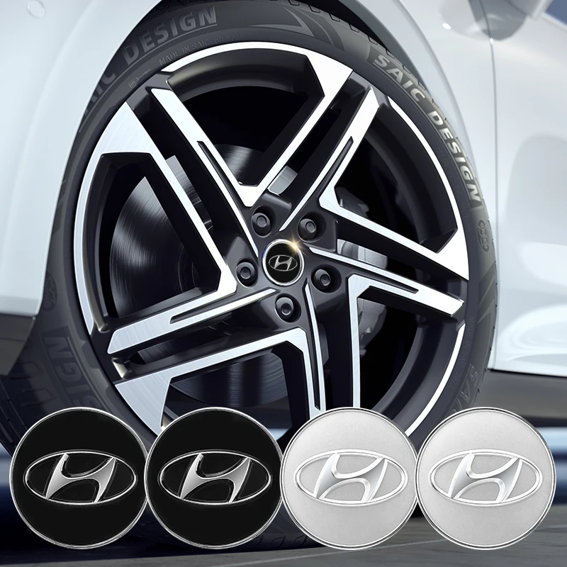 4Pcs 60mm Car Wheel Hub Center Caps Rims Cap Logo Hubcap Rim Cover For Hyundai Leading IX35 I20 I30 Elantra Kona Santa