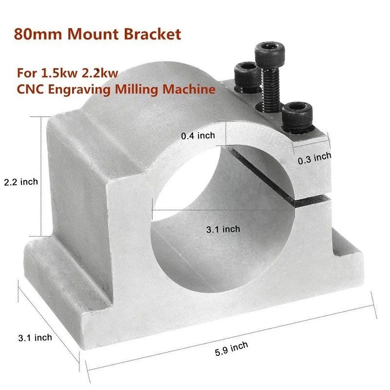 1.5KW ER11/2.2KW ER20 Water Cooled Spindle Kit Water Cooling Spindle & Inverter & 65mm/80mm Spindle Bracket & 80w Water Pump