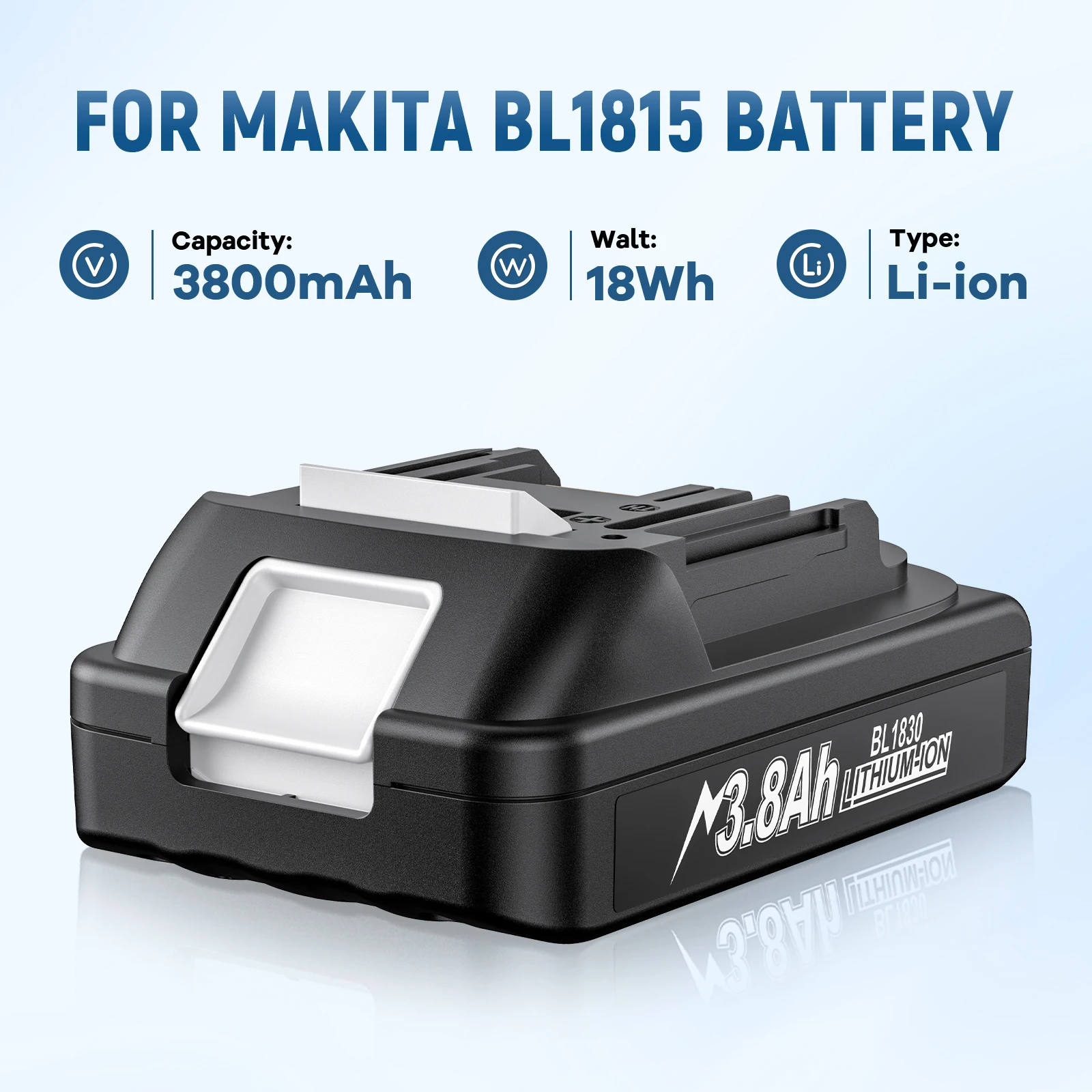 Para makita bl1815 18v bateria 3800mah 18v bl1830 bl1815 bl1860 bl1840 bateria de ferramenta elétrica de substituição com carregador