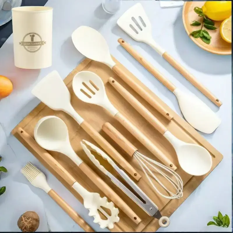 Wholesale silicone spatula soup Spoon12Non-Stick cooking silicone pan Lail high temperature resistant silicone Kitchener set