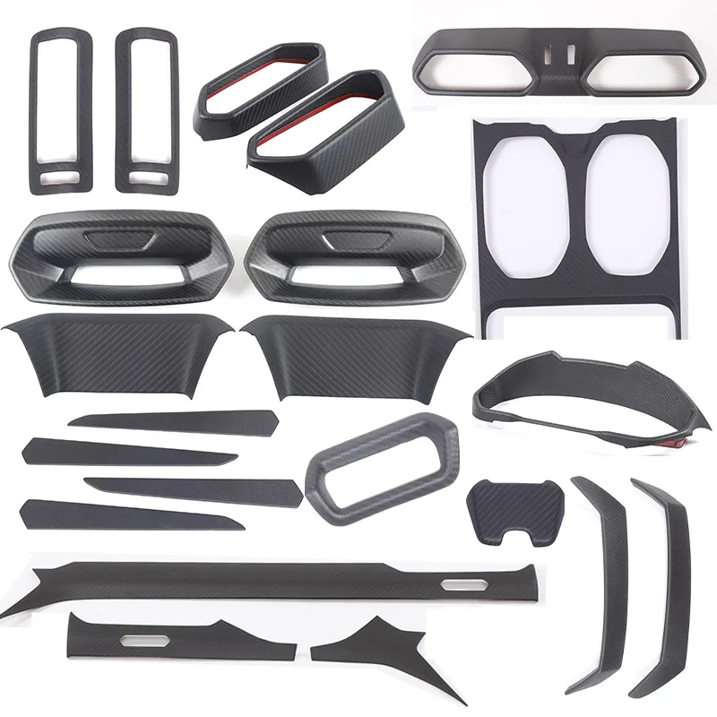 

Matte Carbon Fiber For Lamborghini URUS Car Center Console Air Outlet Seat Switch Panel Frame Cover Interior Trim Sticker Kit