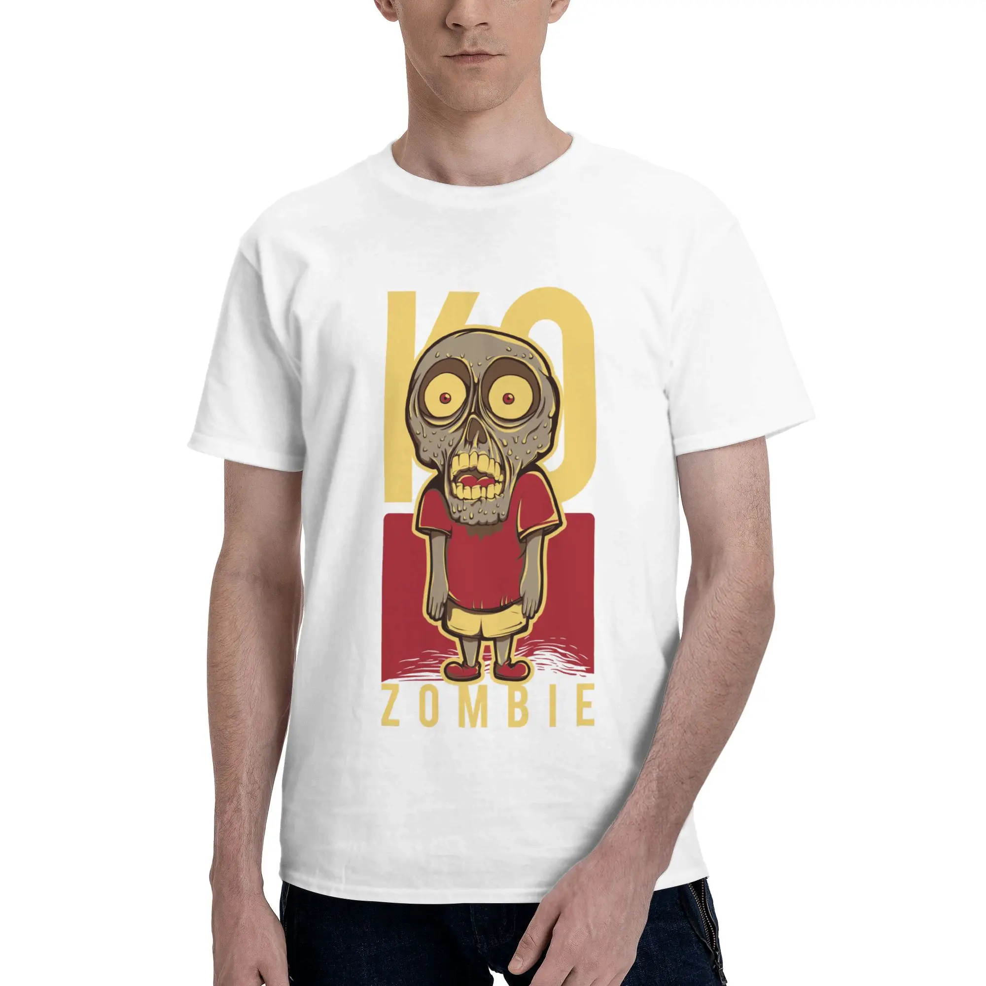 Camiseta con diseño de personaje de muñeco vudú zombi para hombre, camiseta de manga corta, 100% algodón