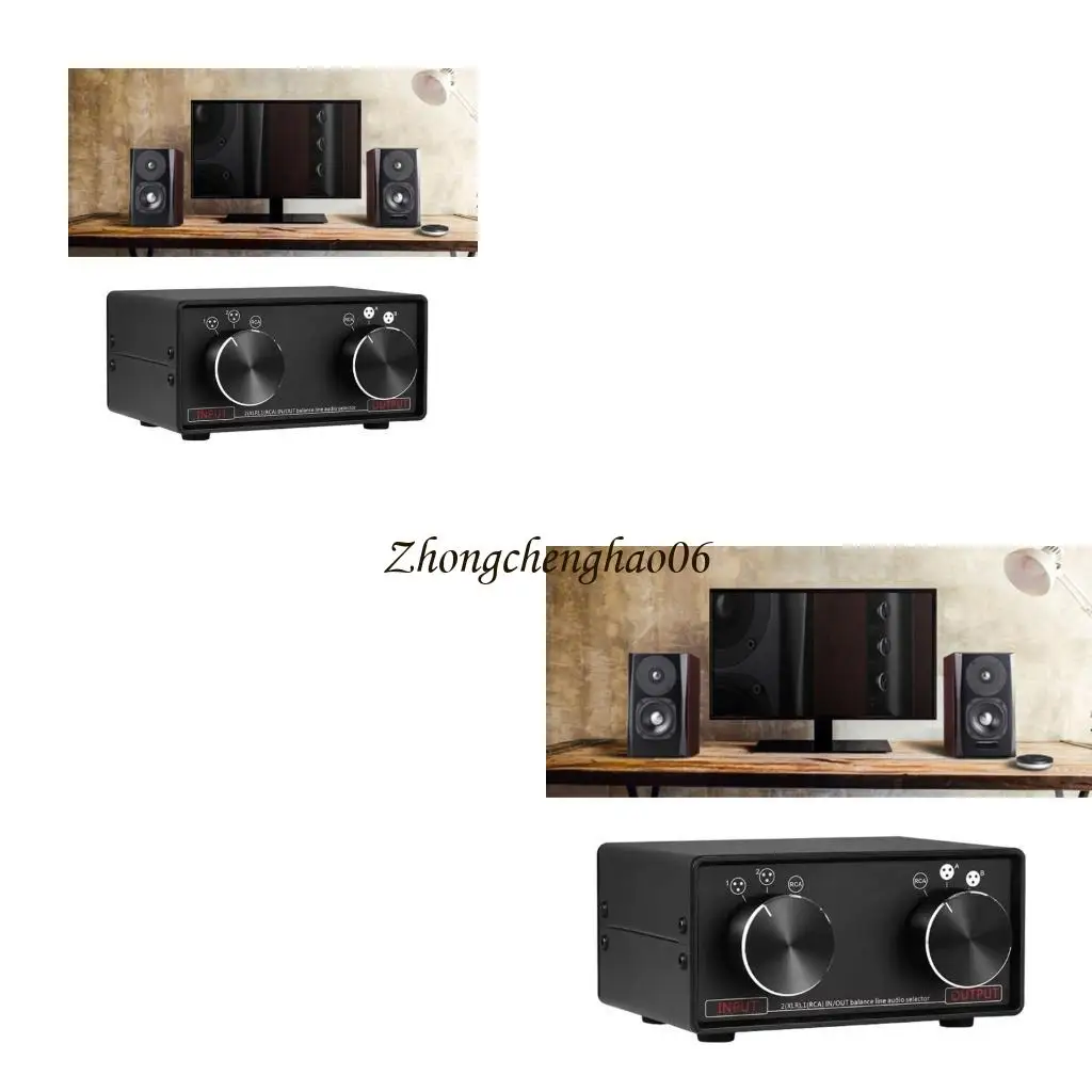 

3in 3out Balanced to Stereo Converter Selection Distributor Sound Switches 601F